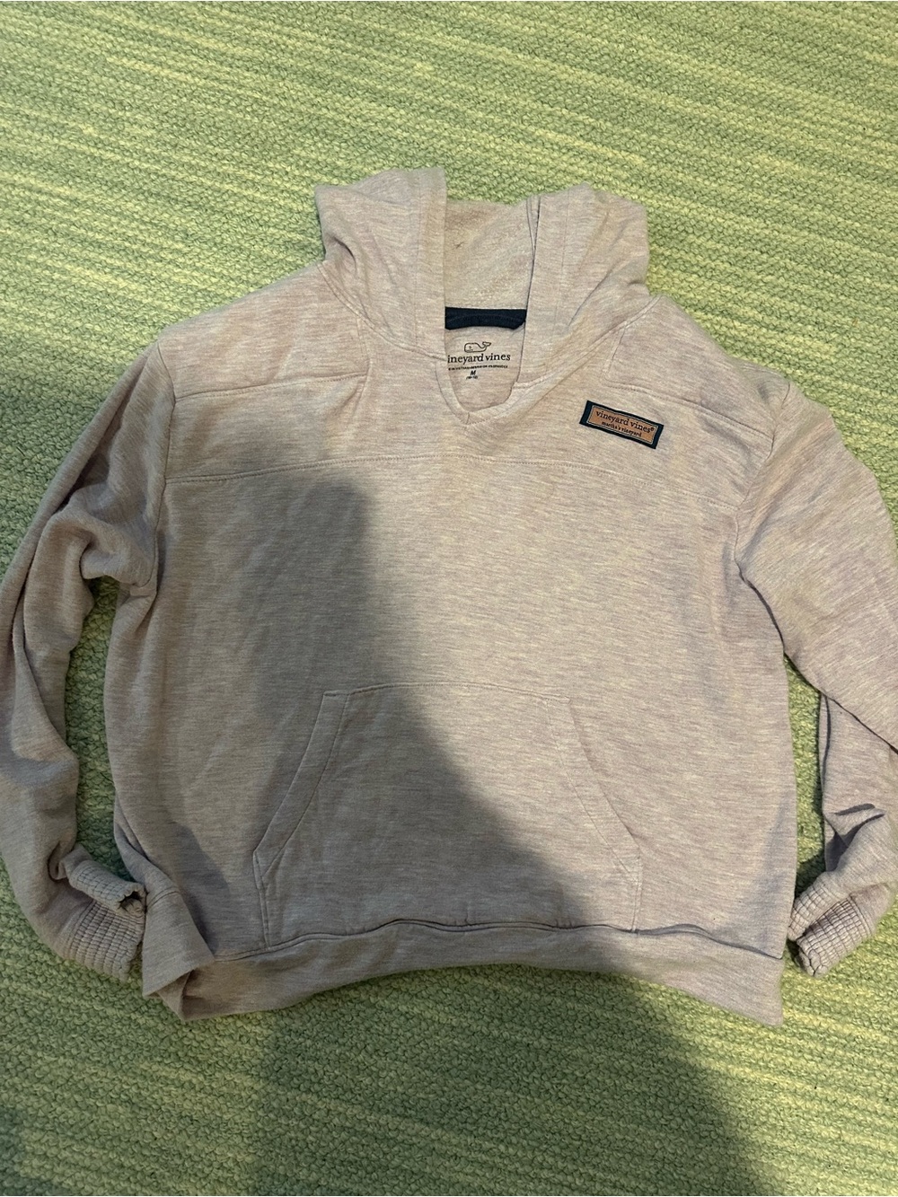 Vineyard Vines Kids Heather Beige Hooded Pullover